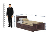 Trinity Solid Sheesham Wood Single Bed With Two Drawers (Walnut Finish)